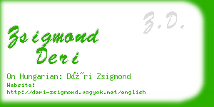 zsigmond deri business card